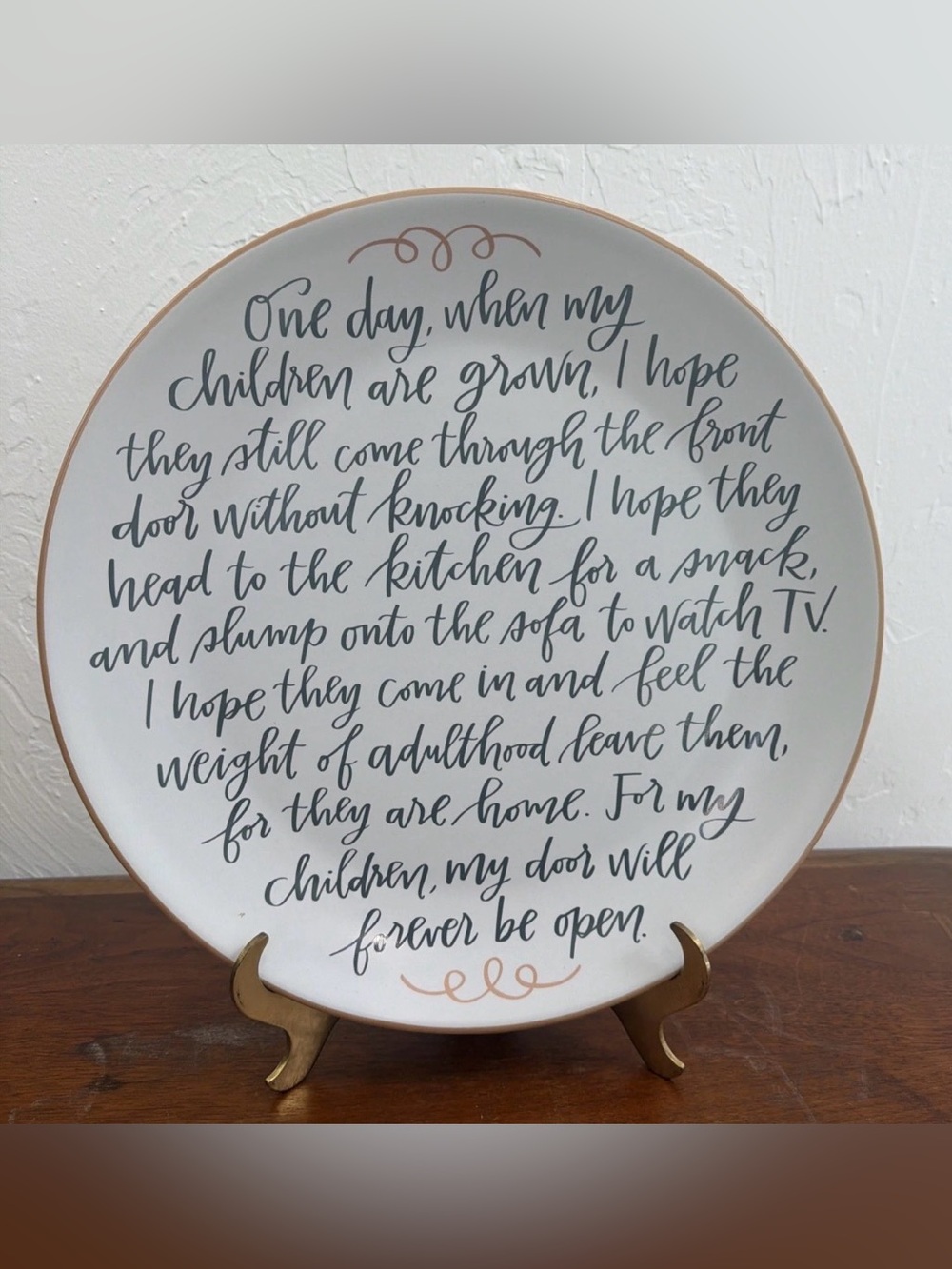 Primitives Kathy Lettered Life My Children Plate 12” Family Sentiment New Heavy